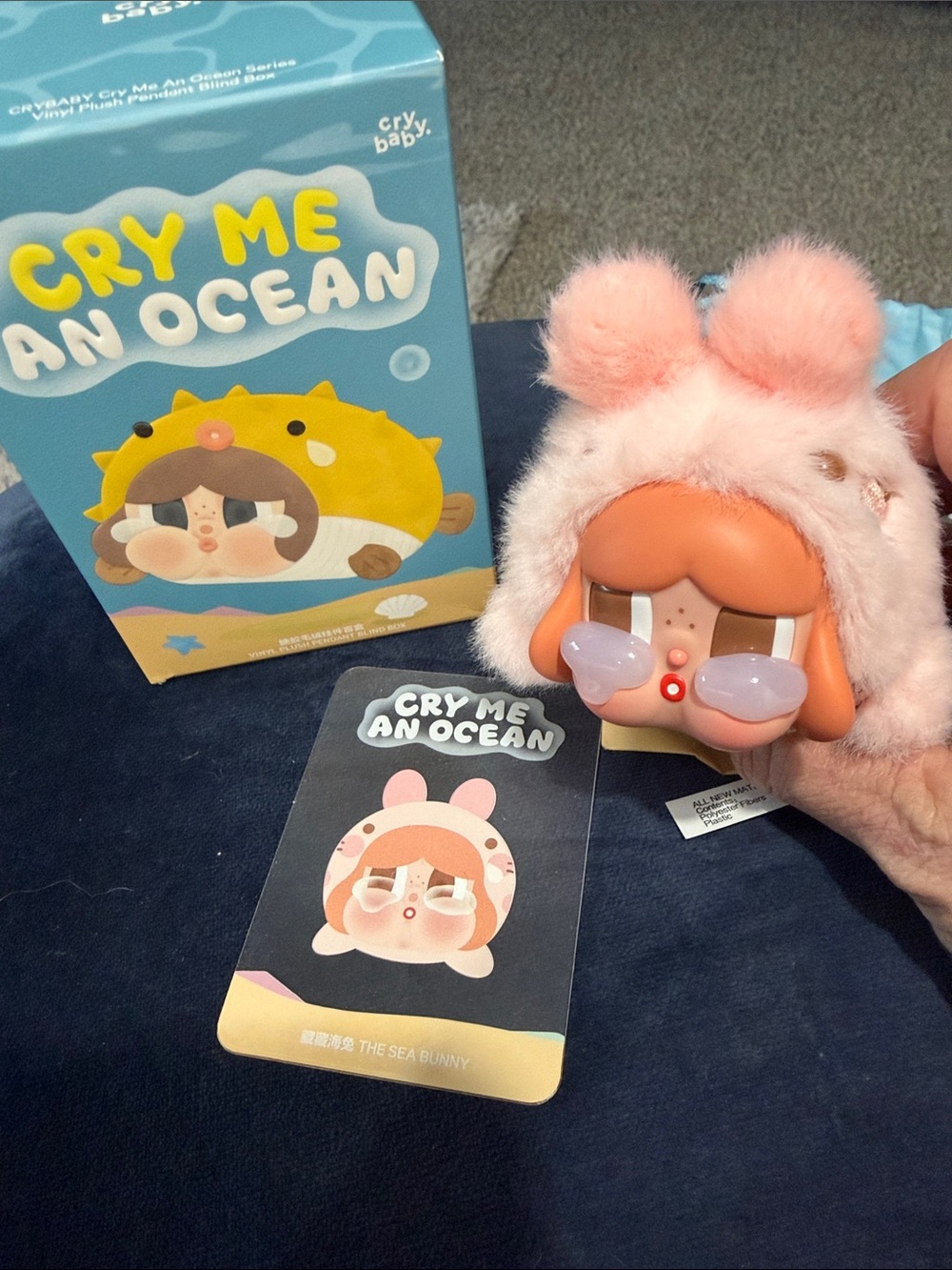 THE SEA BUNNY- Cry Baby - Cry Me An Ocean Pink Plush. New. Verified.PopMart.